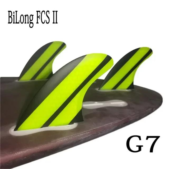 Prancha de Surf Bilong FCS II G7: Propulsor Tri Fin em Fibra de Vidro e Fibra de Carbono para Surf, Wakeboard e Windsurf