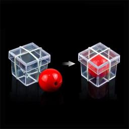 Bola clara engraçada através da caixa, Truques Mágicos Adereços, Ilusão Mágica, Jogo do Mágico, Fase de Mágicos Profissionais, Brinquedos Mágicos Close-up - Image 4