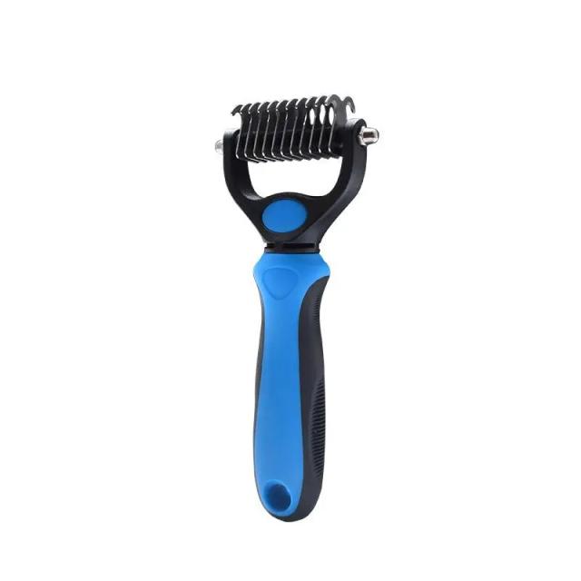 Pente Dupla Face Multifuncional para Depilação de Gatos e Cães, Ideal para Desbaste e Cabelo Liso em Casa