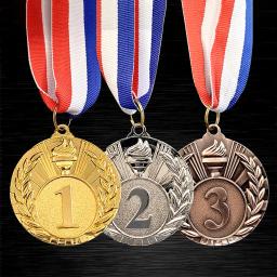 Medalha De Bronze De Prata De Ouro, Recompensas Esportivas Com Fita De Pescoço, Vencedor De Metal, Medalhas De Competição, Show De Talentos, Corrida De Festa, 5cm - Image 1