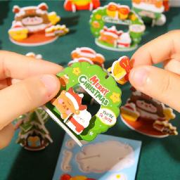 3D Handmade Christmas Cartoon Jigsaw Puzzle, Brinquedos infantis criativos, diversão, série, Natal série - Image 4