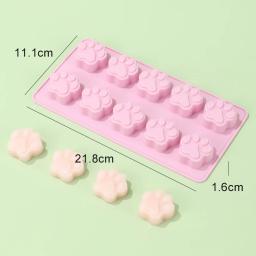 Diy silicone cão gato animal pata pet impressão molde de cozimento reutilizável caseiro cão trata doces biscoito geléia gelo cubo chocolate molde - Image 6