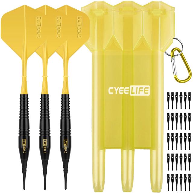 CyeeLife Dardos de Ponta Macia Latão 16g Conjunto de Dardos Profissional com Estojo