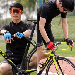 West biking luvas de ciclismo de meio dedo antiderrapante motocicleta mtb luvas de bicicleta de estrada dos homens esporte fitness bicicleta luvas sem dedos - Image 2