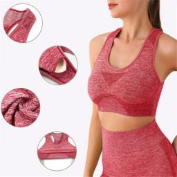 Conjunto de yoga ginásio shorts feminino esporte sutiãs sutiã treino topos para mulheres roupas de yoga leggings de fitness conjunto de ginásio sem costura conjuntos de yoga - Image 5