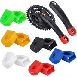 Bicicleta Silicone Crank Capa, Luva Protetora, Pedal Crankset, Mountain Bike, Acessórios de ciclismo, Protetor, 1 Par - Image 2
