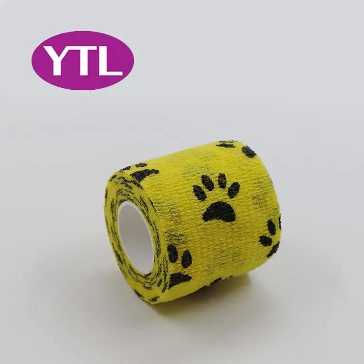 Atadura elástica autoadesiva para pet, capa de perna, cinta protetora, atadura coesiva não tecida, atadura colorida para cachorro e gato - Image 1