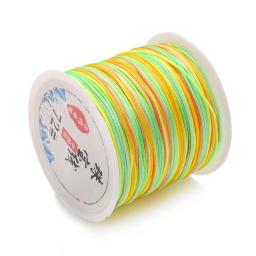 IYOE-Cabo De Nylon para Fazer Jóias, Cor Gradiente, Rosca Macramé, Corda para Pulseira, DIY Bordado Artesanato, Encantos Borla, 45m por Rolo, 0.8mm - Image 5