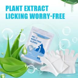 Luvas de Limpeza Descartáveis para Animais de Estimação, Sem Lavagem, Cães e Gatos, SPA, Suprimentos de Banho, Massagem, Tecido Não Tecido, Sem Lavagem, Toalhetes Macios para os Olhos, 6PCs - Image 4