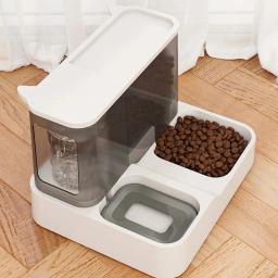 Grande capacidade automática Cat Food Dispenser água potável Bowl Pet Supplies molhado e seco separação Dog Food Container - Image 2