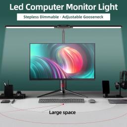 Led Monitor Light Bar Stepless Dimmable Desk Lamp Computador Tela Pendurado Luz Portátil USB Led Lâmpada de Mesa Luz de Leitura Screenbar Monitor Backlight Iluminação Interior para Laptop Office Curved Monitor Luz - Image 6