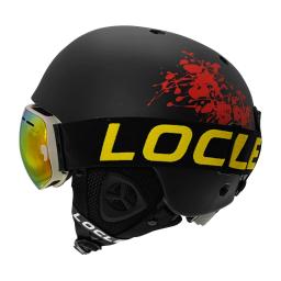 Locle capacete de esqui masculino feminino integralmente moldado crianças capacete de esqui skate snowboard motocicleta snowmobile capacete - Image 4