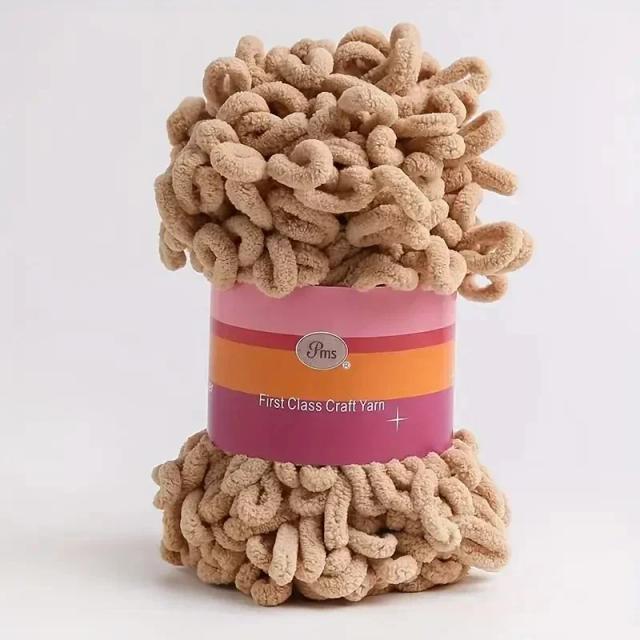 Fio de Laço de Dedo 100% Poliester - Lã Grossa Artesanal Ideal para Crochê, Tricô e Criação de Cobertores e Artesanato em Malha