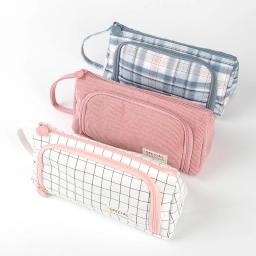 Multi camada grande capacidade lápis caso caneta suprimentos de armazenamento caixa de caneta kawaii bonito lápis casos sacos material escolar estacionário - Image 2
