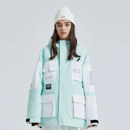 Casacos de esqui impermeáveis e à prova de vento para homens e mulheres, esportes ao ar livre, snowboard, casaco de esqui térmico, novo, inverno 2022 - Image 3