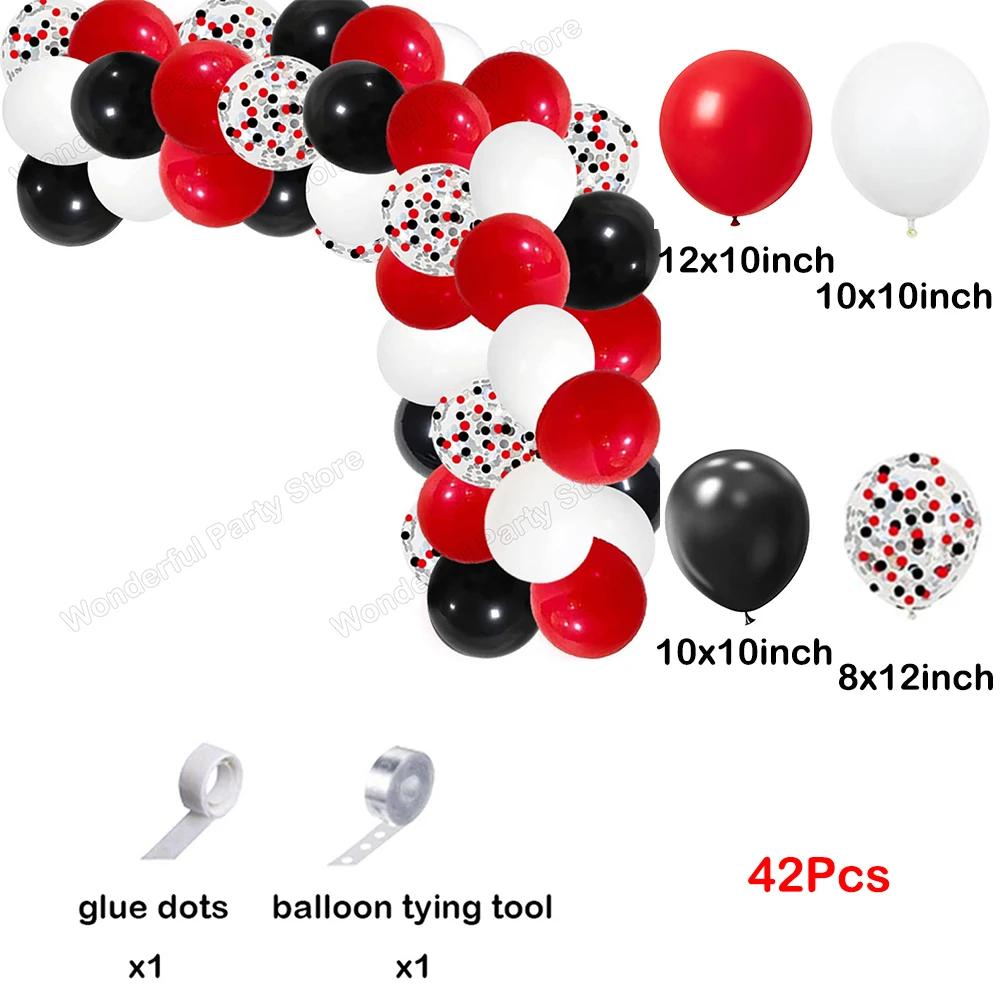 117 pçs preto balão guirlanda arco kit metálico ouro confetes balões para festa de aniversário casamento graduação decoração do chuveiro do bebê - Image 1