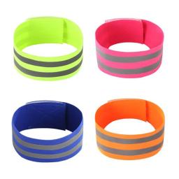 Braçadeira reflexiva intermitente de segurança, 2 peças, brilha no escuro, pulseira para noite, corrida, caminhada, ciclismo, corrida - Image 1