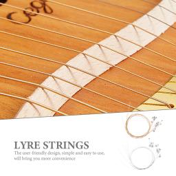 16 peças acessórios para instrumentos lira harpa as cordas acessórios peças mudança de aço - Image 2