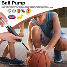 Bomba de ar portátil do futebol para bolas, empurrar e puxar inflando o sistema, bomba do esporte, nadar - Image 4