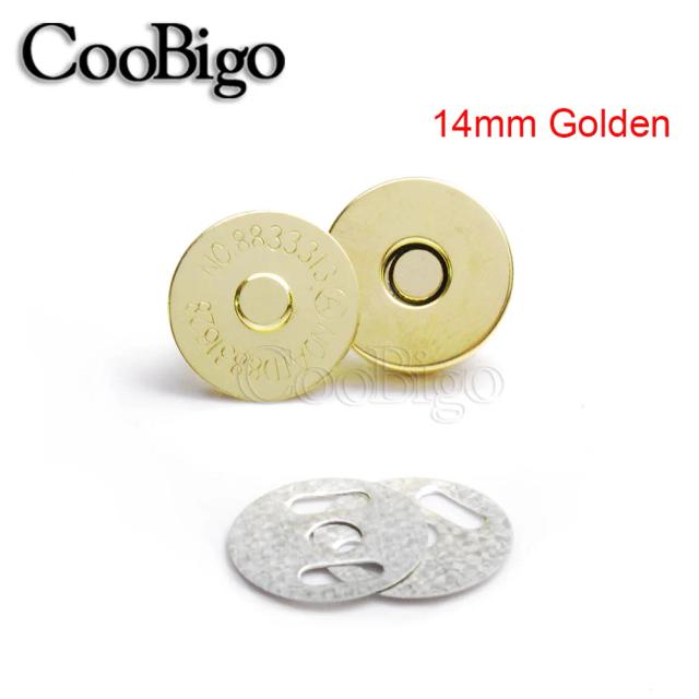 Fechos Magnéticos para Bolsas e Acessórios de Costura - Botões de Ímã, Fivelas para Artesanato, Disponíveis em 14mm e 18mm