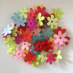 200 peças 15mm acolchoado feltro primavera flor apliques artesanato decoração de casamento diy a29 * 2 - Image 1