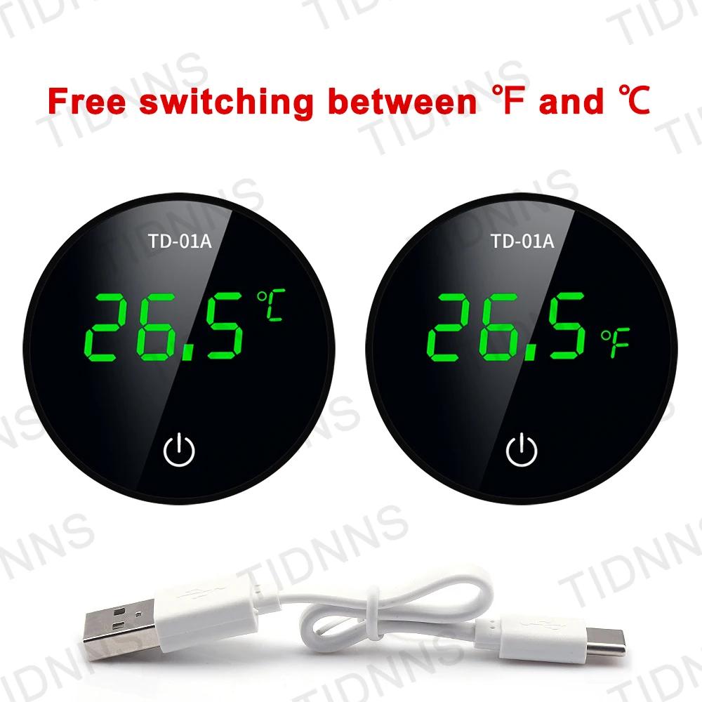 Mais novo Aquário Termômetro LCD Digital Termômetro Externo Carregamento Tipo-C Fish Tank Mini Termômetro Alta Precisão-9.9-50 ℃ - Image 1