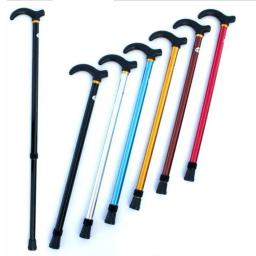 Bastão com alça ergonômica, comprimento de 2 seções, ajustável, estável, muleta antiderrapante, bengala de caminhada para homens e mulheres, camping - Image 5