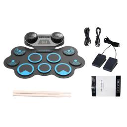 Tambor Eletrônico De Silicone Com Alto-falante Duplo, Rolo De Mão Espessado, Bluetooth duplo - Image 5