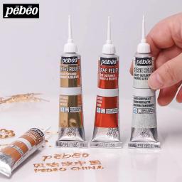 1pc bebeo pintura acrílica alívio textura pigmento diy 20ml gancho linha ferramenta estilo caneta pintura arte suprimentos para artista - Image 3