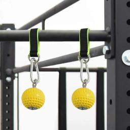 Bolas de treinamento de mão com correias penduradas, escalada, bola de poder pull-up, equipamentos de fitness para Bouldering Kettlebells - Image 2