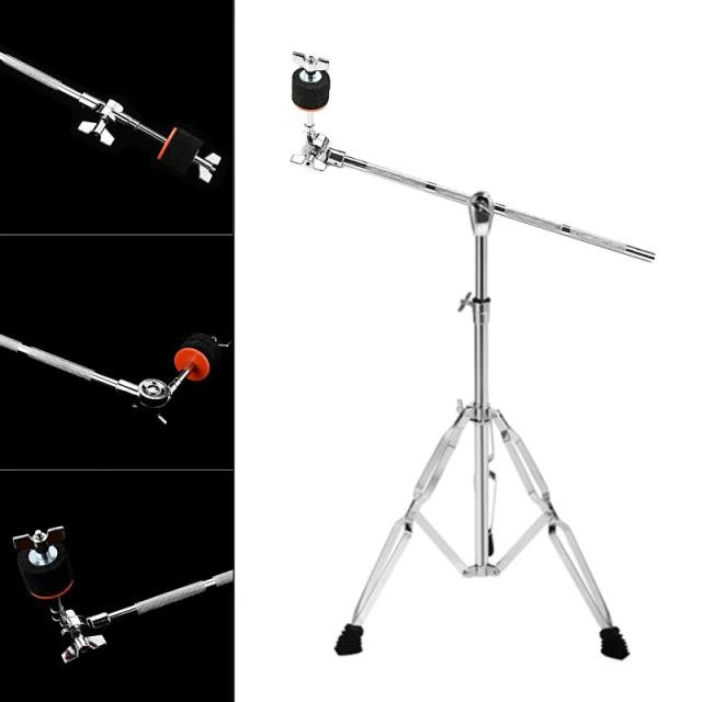 Suporte de Tambor Ajustável com Braço Címbalo e Extensão Durável para Instrumentos de Percussão