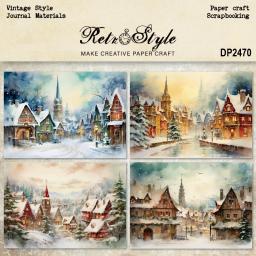 Pacote de cartões Panalisa Craft, Scrapbooking estilo vintage, papel modelado, peso leve, Scrapbooking extravagante, Tamanho A5, 8 folhas - Image 4