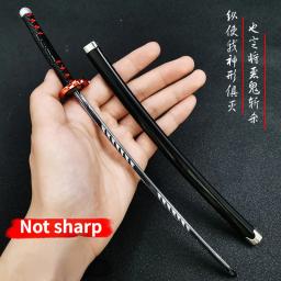 Demon Slayer Real Katana Swords, adereços Cosplay Anime, Arma, Batalha, Lê a Borda, Decoração do Quarto, 25cm - Image 4