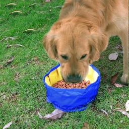 Tigela de água dobrável para animais de estimação, recipiente para beber, saco de armazenamento de alimentos, caminhadas ao ar livre, viagens, tigela dobrável, 1100ml - Image 5