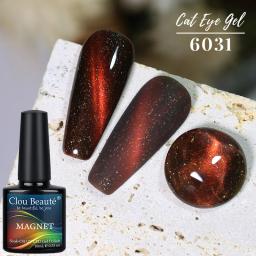 Clou Beaute Vermelho Verde Glitter Olho de Gato Unhas Gel Magnético Esmalte Semi Permanente Soak Off UV LED Verniz para Manicure - Image 2