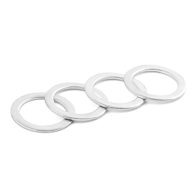 Conjunto de 4 Arruelas Muqzi para Pedal de MTB e Bicicleta de Estrada - Acessórios de Espaçamento 9/16, OD 21mm, ID 15mm, Espessura 1mm