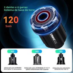 Tanke 120 clique hub 6 rolamento mtb hub dianteiro traseiro 28 32 36 furos freio a disco mountain bike hubs 7 8 9 10 11 12 peças de bicicleta de velocidade - Image 4