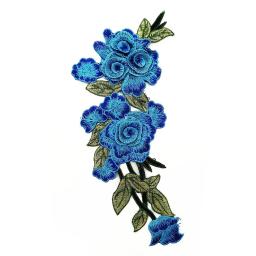 3D bordado flor em forma colarinho busto patches, poliéster patching, acessório para roupas - Image 1