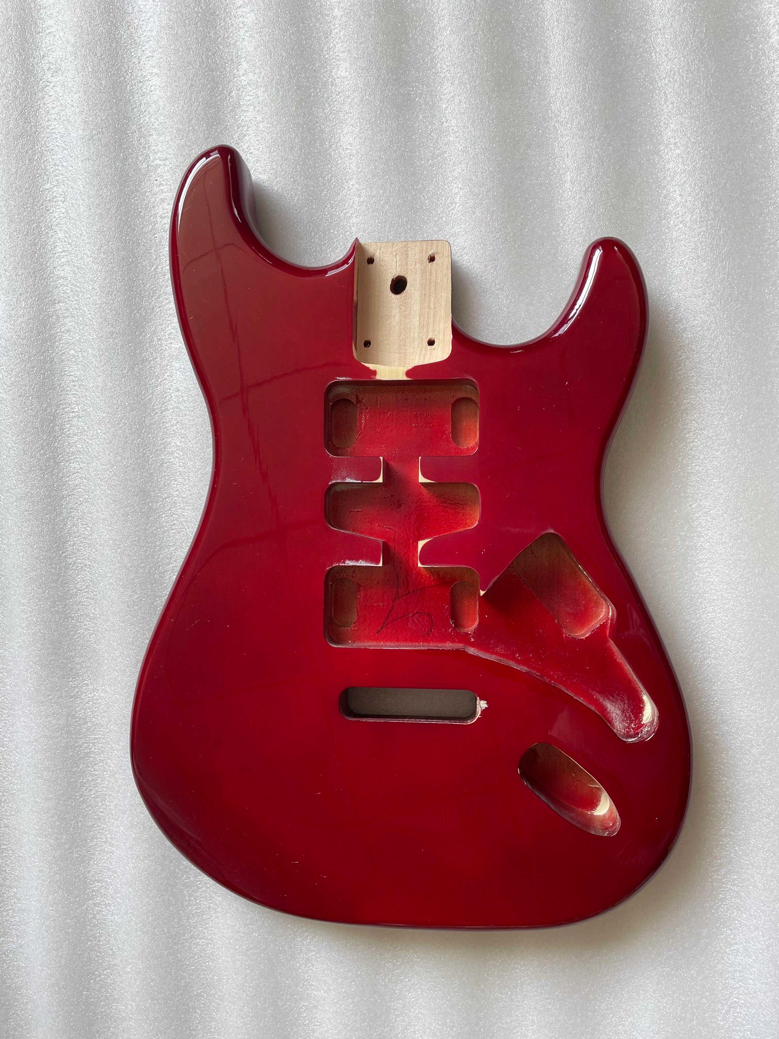 Kit de corpo de guitarra elétrica personalizado, instrumentos musicais de substituição, peças de bricolage, instrumentos de madeira, 6 cordas - Image 1