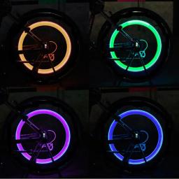 Luzes de bicicleta com sensor de movimento, luzes led com baterias, para estrada, mtb, mountain bike, tampa da válvula do pneu, acessórios de bicicleta, 2 peças - Image 4