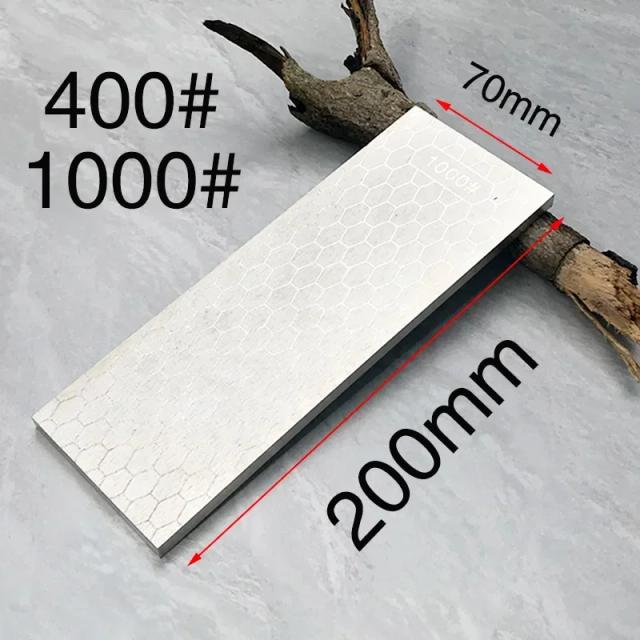 Faca de Afiar Dupla Face em Diamante com Base Ajustável para Patins de Gelo - Novo Design com Grãos 400 e 1000