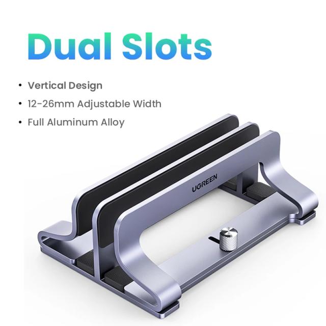 Suporte Vertical Dobrável de Alumínio Ugreen para Tablet e MacBook até 17 Polegadas