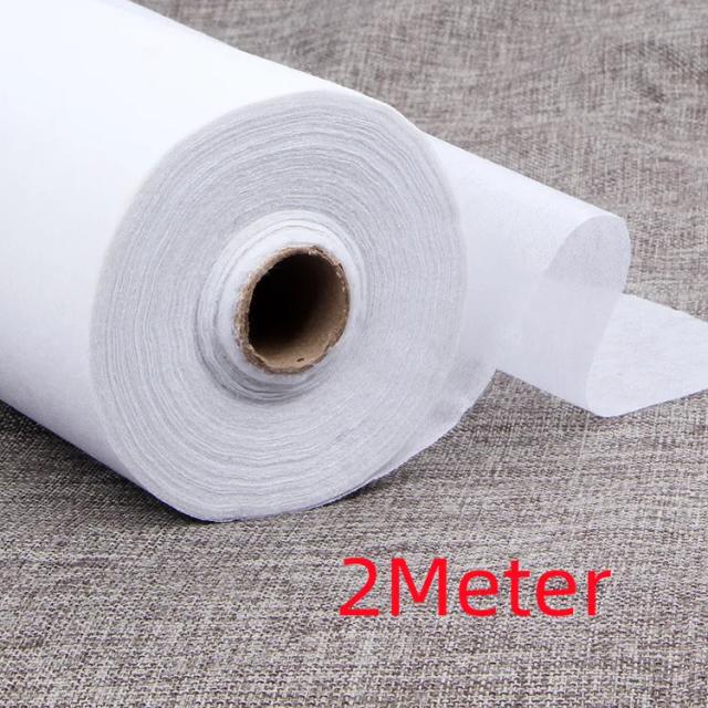 Interlining Fusível Leve para Costura DIY - Tecido Não Tecido em 100cm de Largura nas Cores Branco e Preto para Vestuário