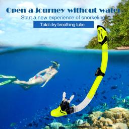Mergulho snorkel silicone bocal totalmente seco natação subaquática tubo de respiração de ar mangueira para mergulho acessórios de natação - Image 4