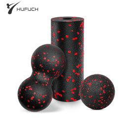 Rolo de massagem oco para ioga, conjunto de bola de amendoim, coluna de espuma de fitness epp para dor nas costas, pernas, quadril, alongamento de tecidos profundos, relaxamento muscular - Image 1