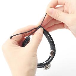 Bracelete ajustável do botão instantâneo do vidro, couro tecido, futebol, basquetebol, basebol, esporte - Image 6