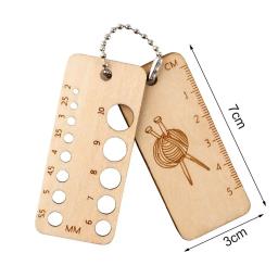 Marcadores De Ponto De Tricô De Madeira, Calculadora De Tricô, Régua De Medição De Densidade, Ferramentas De Medição De Tecelagem DIY - Image 6