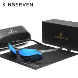 KINGSEVEN Ciclismo Polarizado UV400 Óculos De Sol para Homens e Mulheres, Lente De Espelho De Condução De Alumínio, Óculos De Sol Masculinos, Óculos De Aviação - Image 2