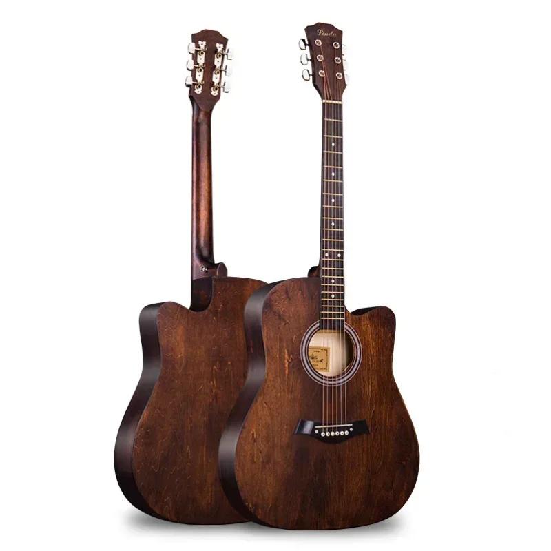 Guitarra Acústica para Iniciantes e Adultos, 6 Cordas de Aço, Acessórios para Adolescentes 41" - Image 1