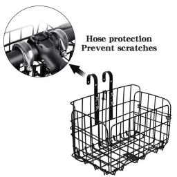 A cesta dianteira e traseira ajustável da bicicleta do metal, portador dobrável do armazenamento da bicicleta - Image 5